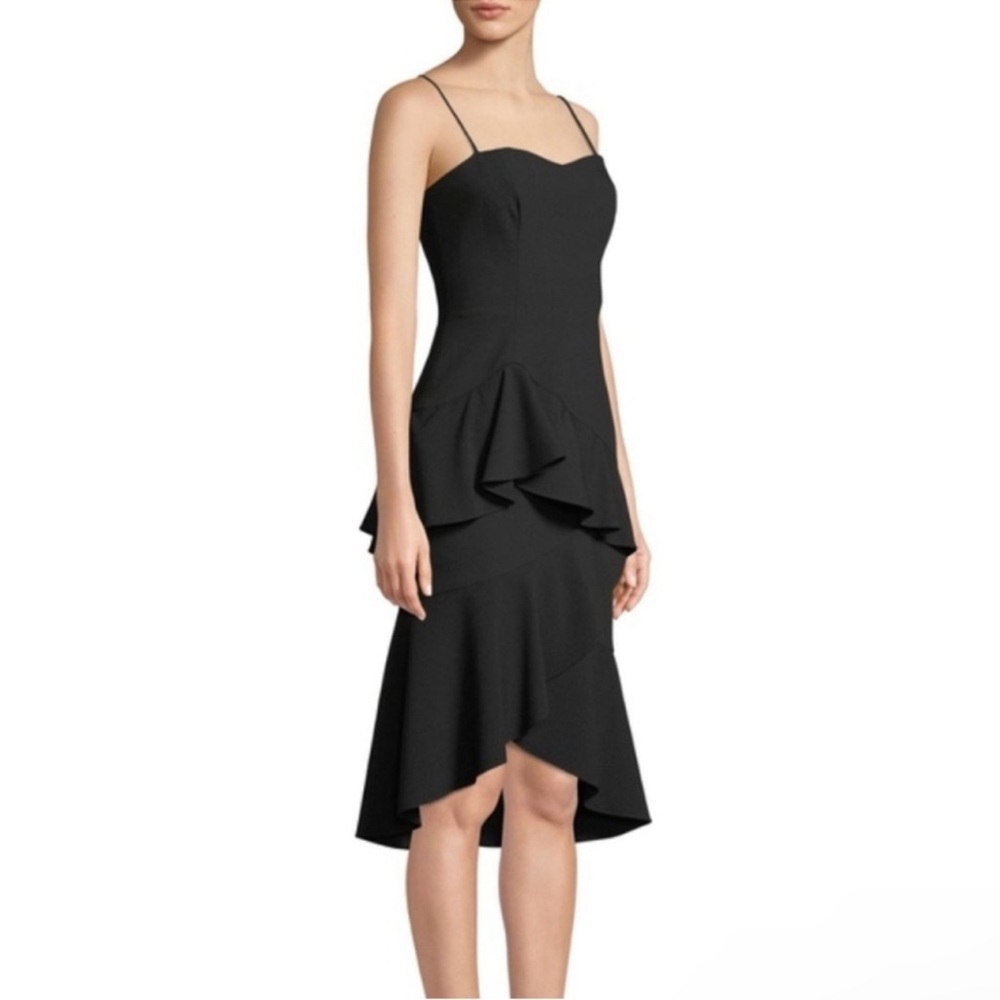 New Black Halo Barbados Slip Dress Ruffle Hem Black dress
size 0 - Picture 2 of 11